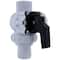 Swim Central 6.25" White HydroTools Swimming Pool & Spa Standard Right Outlet 3-Way Ball Valve
